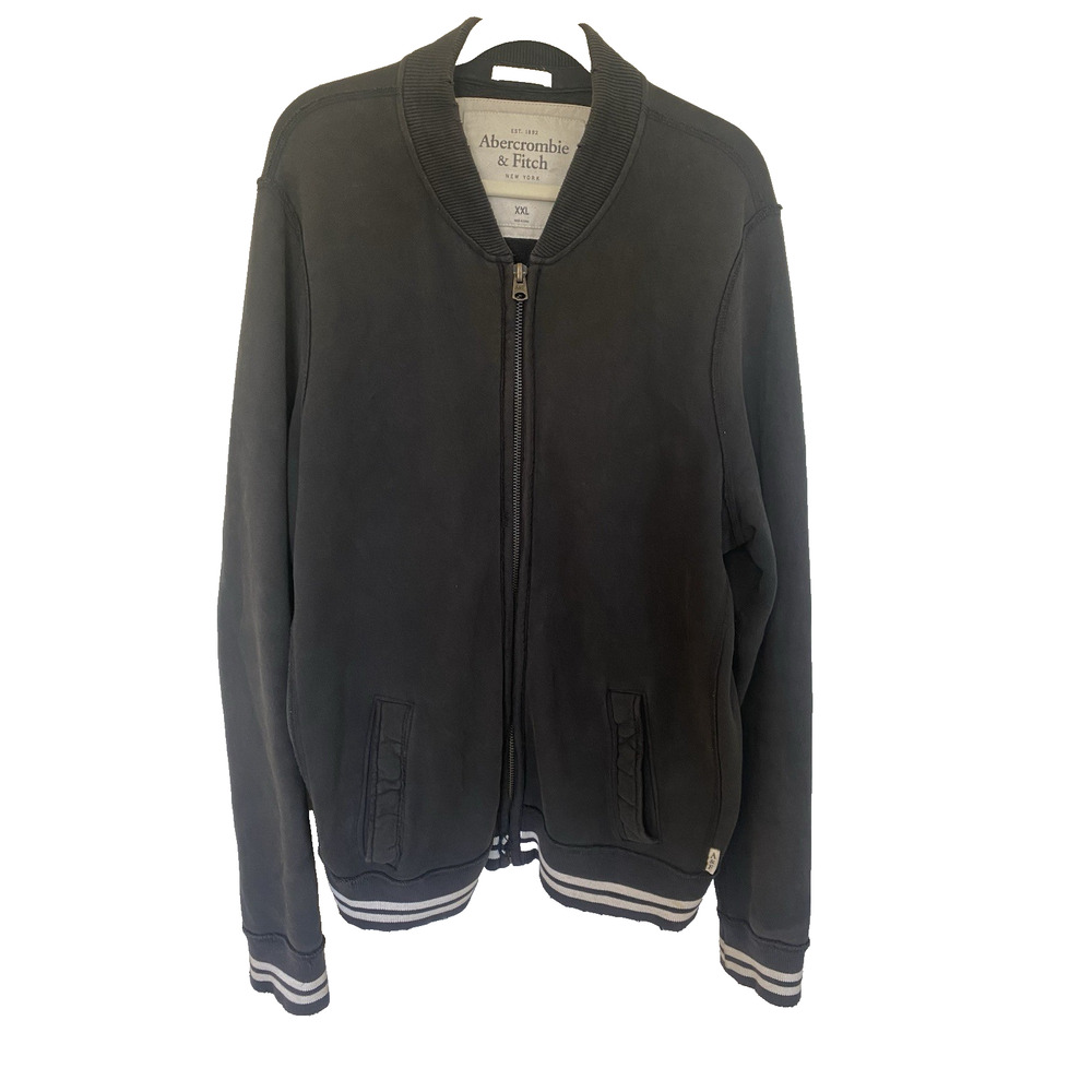 Abercrombie & Fitch Men’s Y2K Muscle Full Zip Sweatshirt‎ Jacket 2XL Preppy